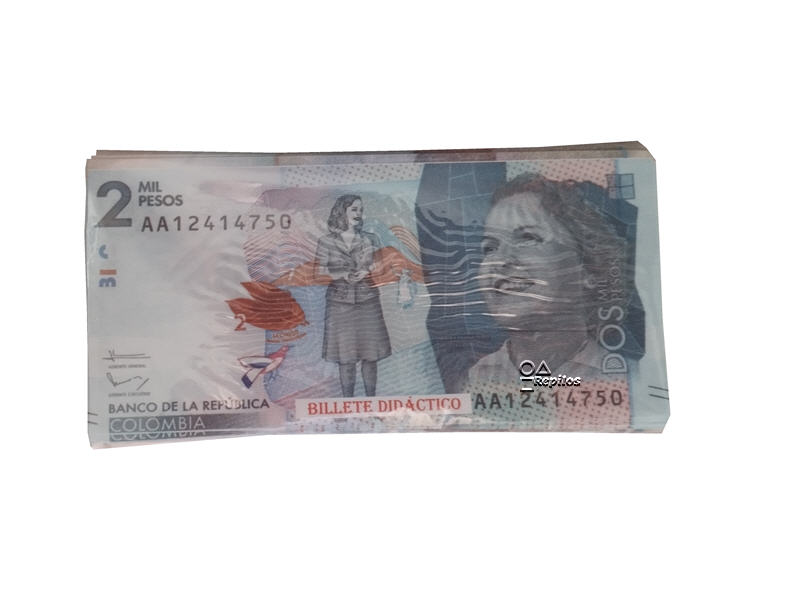 Billetes didácticos x 50 billetes De la mano con tus hij s